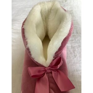 NOS DEARFOAMS Cushion Comfort 80’s BOOTS MaUvE Embroidered velvet 8-9